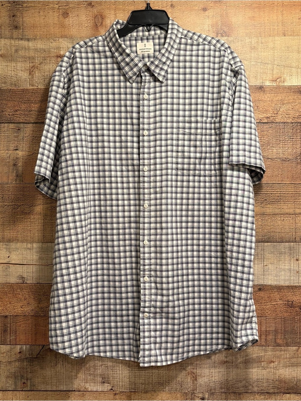 Mutual Weave Men’s 3XLT Short Sleeve Button-Up Shirt Cotton Stretch Blend EUC